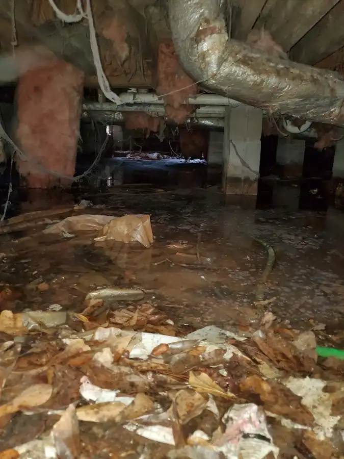 Crawl space flood assessment for Commercial Water Damage Restoration in Wetumpka